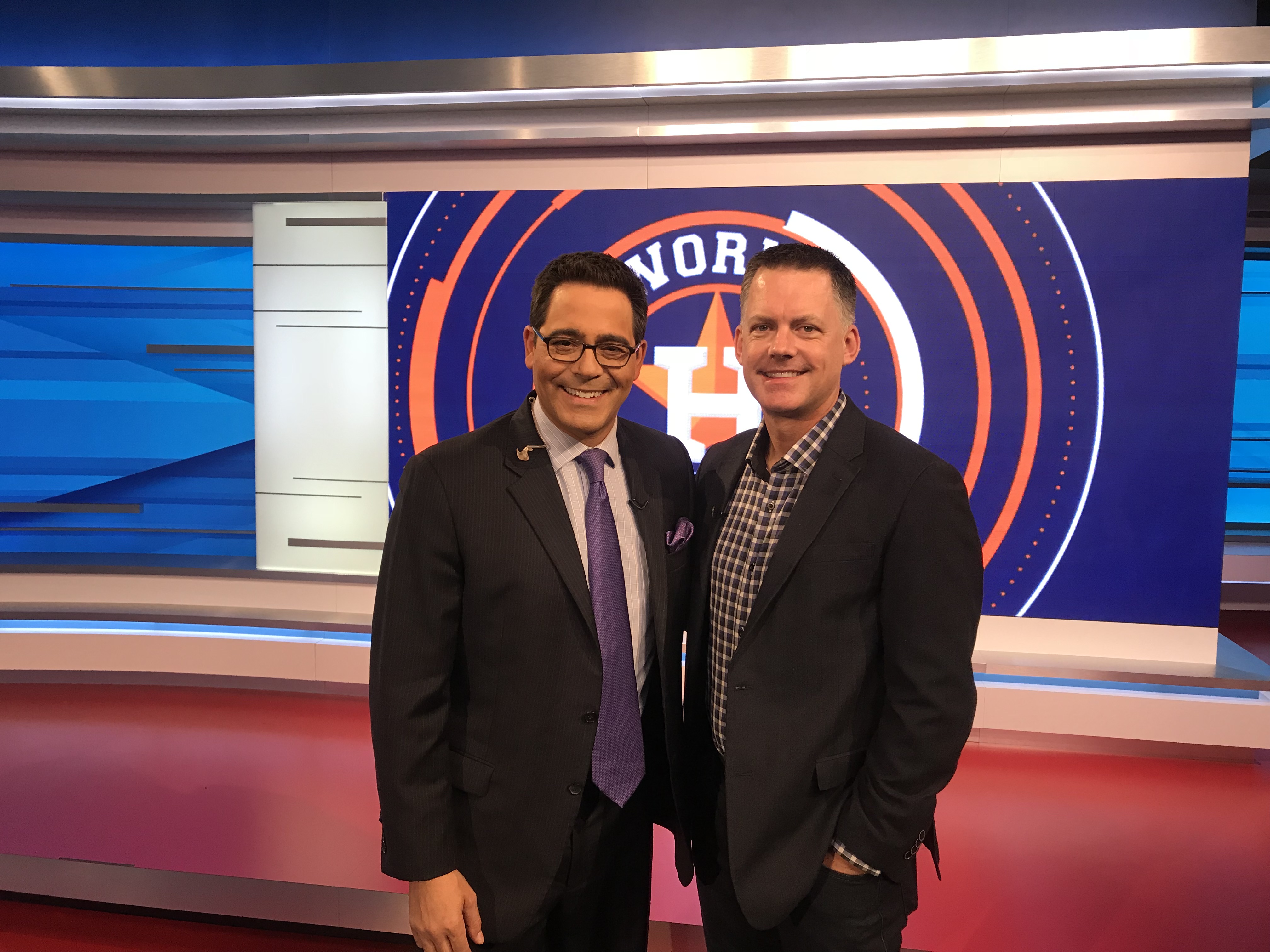 Owen Conflenti at World Series Astros newsroom